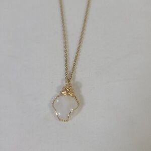 Handwrapped Rainbow Moonstone Pendant Necklace